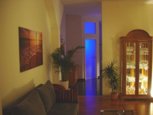 Blick aus Wohnraum in Wohnküche mit Bad/WC - Bild 11: exklusiv Wohnen in Berlin-Mitte/Tiergarten im "Blueberry Hill"